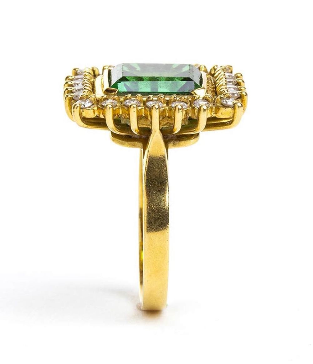 Anello in Oro Pasta Vitrea e Diamanti...