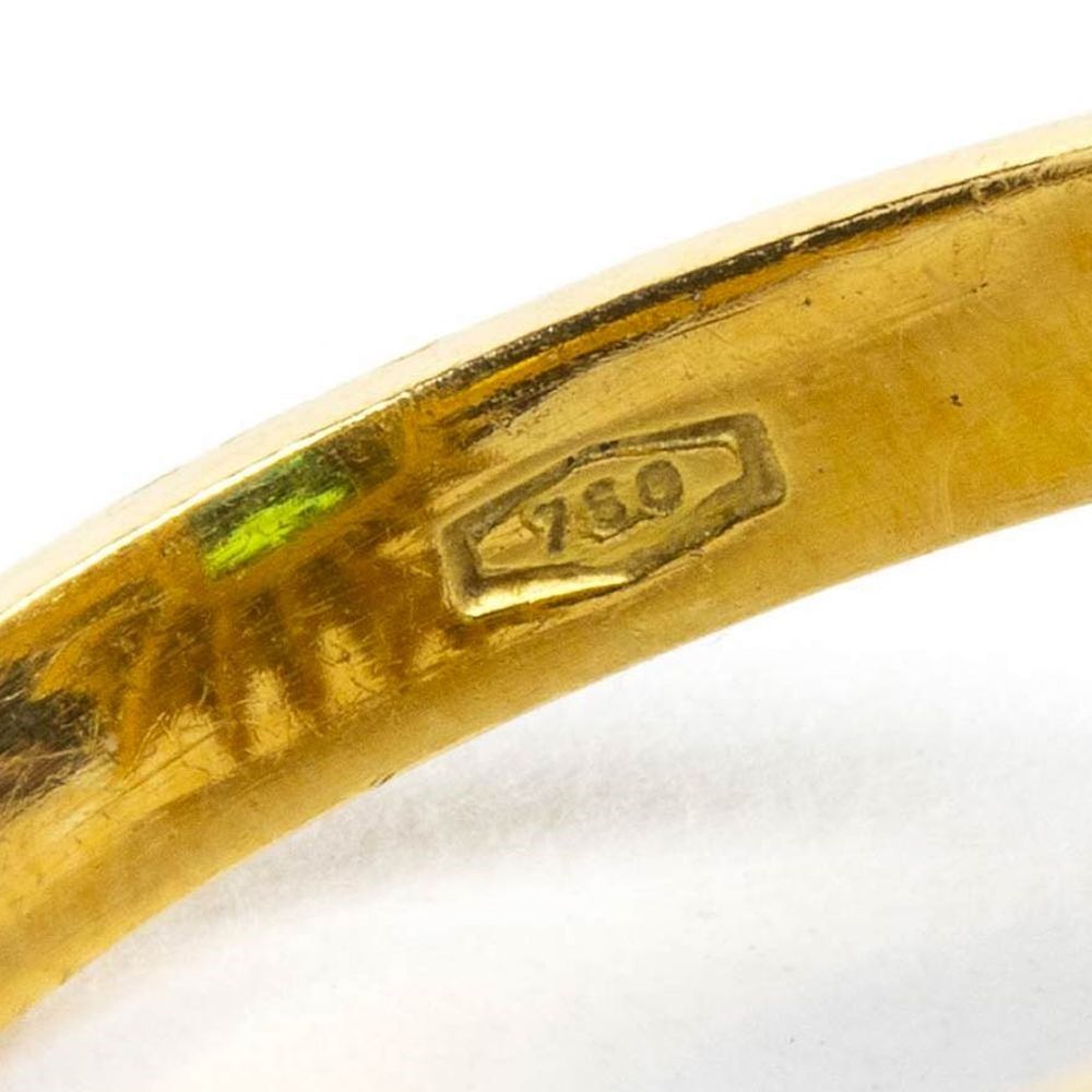Anello in Oro Pasta Vitrea e Diamanti...