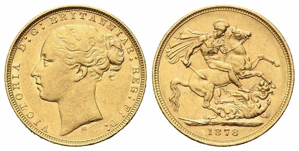 AUSTRALIA. Vittoria (1837-1901). Sterlina 1878. Au (7,98 g). qSPL...
