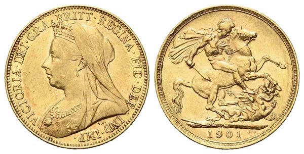 AUSTRALIA. Vittoria (1837-1901). Sterlina 1901. Au (7,99 g). qSPL...