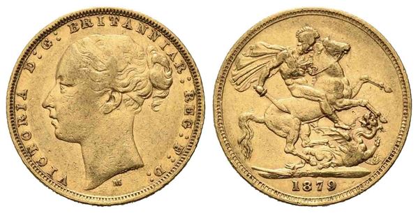 AUSTRALIA. Vittoria (1837-1901). Sterlina 1879. Au (7,93 g). BB...