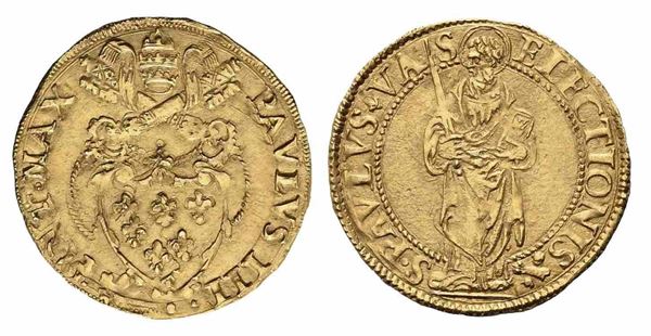 ROMA. Stato Pontificio. Paolo III (1534-1549). Scudo d'oro. Au (3,37 g). Munt.2...  - Asta Monete e medaglie moderne Italiane ed Estere - Bertolami Fine Art - Casa d'Aste