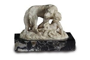 Scultura in avorio raffigurante un cane -  XVII secolo, 
alla maniera di
Franço...  - Auction Gioielli, argenti, orologi, avori e cabinet de curiosités - Bertolami Fine Art - Casa d'Aste