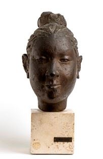 EMANUELE PANDOLFINI (Palermo, 1929) - Bust with lady portrait