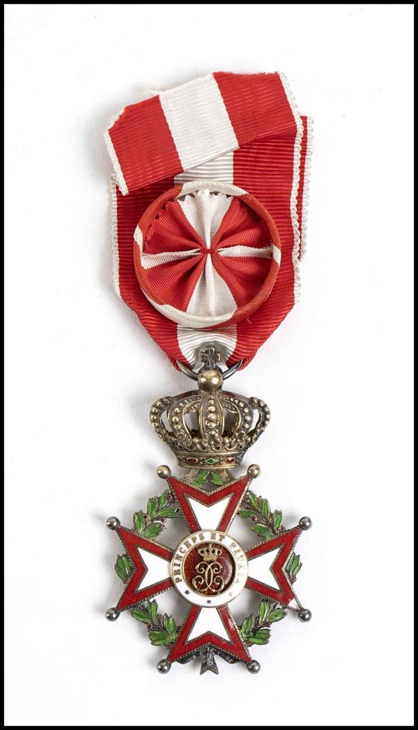 Order of Grimaldi, off. knight...  - argento, 40x65 mm - Auction Militaria, Medals and Orders of Chivalry - Bertolami Fine Art - Casa d'Aste