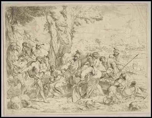 Giovanni Benedetto Castiglione (1609-1664) - Rachel che nasconde gli idoli di Labano...