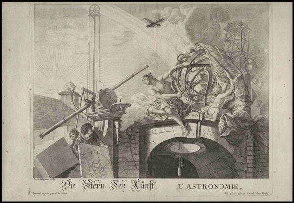 Jakob Wangner (1703 c. -c.1781) da Jacques de Lajoue (1686-1761) : L'astronomie...  - Auction Stampe antiche, moderne e carte geografiche - Bertolami Fine Art - Casa d'Aste