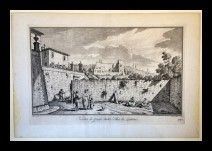 Johann Sebastian Muller (1715-1785)  da Giuseppe Zocchi (1711 - 1767) : Veduta di paese dalla Villa di Loretino...  - Asta Stampe antiche, moderne e carte geografiche - Bertolami Fine Art - Casa d'Aste