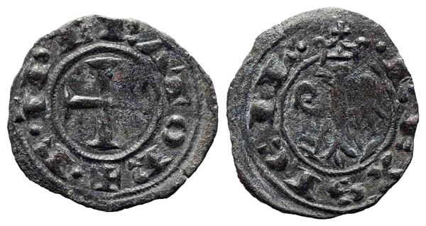 MESSINA. Regno di Sicilia. Federico II (1197-1250). Denaro. Coniato nel 1221. M...