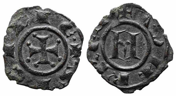 MANFREDONIA. Manfredi (1263-1266). Denaro. Mi (0,70 g). Attribuito dal Guglielm...