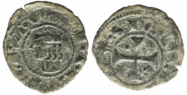 MESSINA. Regno di Sicilia. Carlo I d'Angiò (1266-1282). Denaro. Mi (0,62 g). MI...