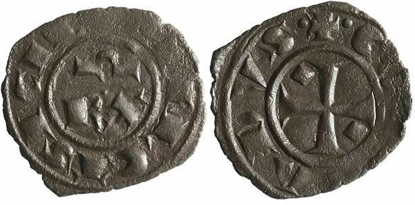 BRINDISI. Corrado I (1250-1254). Denaro. Mi (0,68 g). Tipologia di denaro attri...  - Asta Monete e medaglie moderne Italiane ed Estere - Bertolami Fine Art - Casa d'Aste