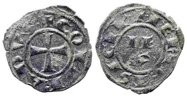 BRINDISI. Corrado I (1250-1254). Denaro. Mi (0,65 g). Tipologia di denaro attri...  - Asta Monete e medaglie moderne Italiane ed Estere - Bertolami Fine Art - Casa d'Aste