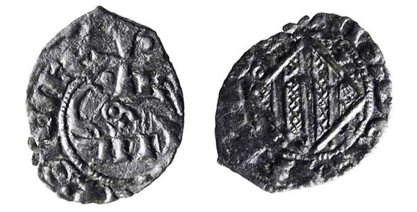 CATANIA. Regno di Sicilia. Maria d'Aragona (1377-1392). Denaro. Ae (0,42 g). St...