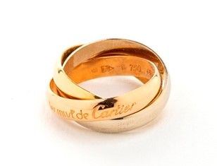 Anelli incrociati in tre colori d'oro modello TRINITY di Le Must De Cartier - f...