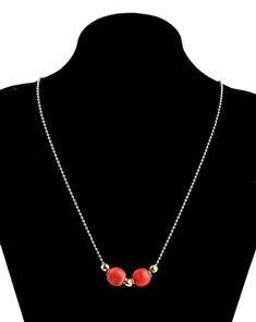 Girocollo con pepite in argento ed oro con  elementi in corallo Mediterraneo - ...