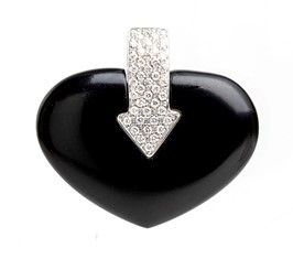 Pendente Enigma con giaietto e motivo di freccia in pave' di diamanti - ENIGMA ...
