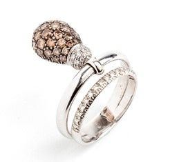 Anello in oro con pendente in diamanti brown collezione JOYFULL - firmato CHANT...