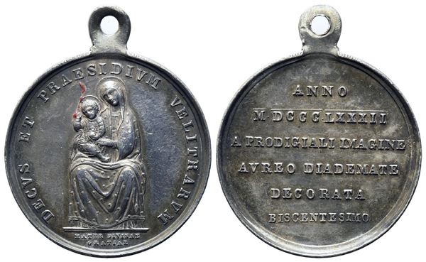 ROMA. Medaglia per il bicentenario dell'incoronazione della Madonna delle Grazi...  - Auction Monete e medaglie moderne Italiane ed Estere - Bertolami Fine Art - Casa d'Aste