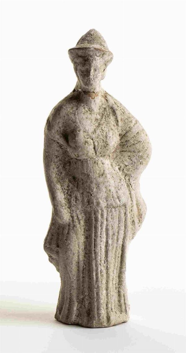 TANAGRINA
Magna Grecia, III secolo a.C.
altezza cm 17,5

Statuetta femminile in...