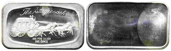 VARIE. Lingotto Stagecoach 1 oz Ag 999....