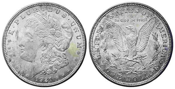 USA. Morgan Dollar 1921. Philadelphia. Ag. BB+...