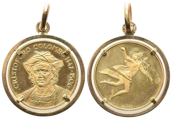 ITALIA. Medaglia commemorativa di Cristoforo Colombo (1447-1506)...  - Asta Monete e medaglie moderne Italiane ed Estere - Bertolami Fine Art - Casa d'Aste