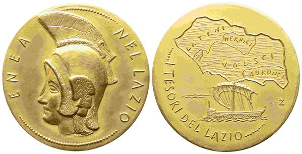 ITALIA. Medaglia coniata nel 1982 per la serie dei tesori italiani - Enea nel L...  - Asta Monete e medaglie moderne Italiane ed Estere - Bertolami Fine Art - Casa d'Aste