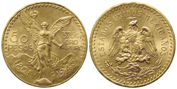 MESSICO. 50 pesos 1945. Au titolo 900 (41,66 g, di cui 37,50 g di oro puro). qF...