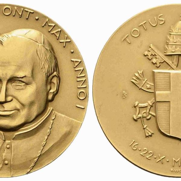 VATICAN CITY. Giovanni Paolo II (1978-2005). Triptych of medals...