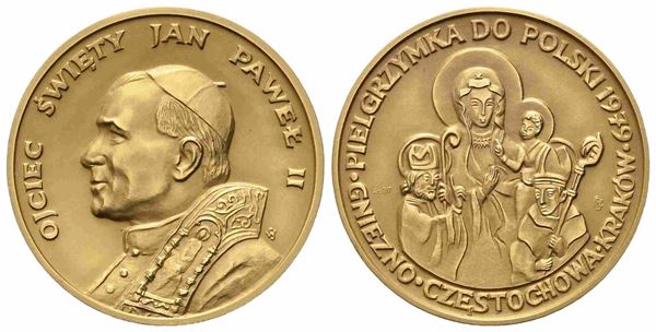 CITTA' DEL VATICANO. Giovanni Paolo II (1978-2005). Trittico di medaglie 1979...