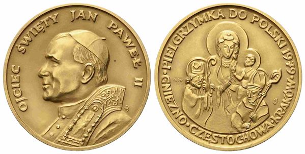 CITTA' DEL VATICANO. Giovanni Paolo II (1978-2005). Trittico di medaglie...