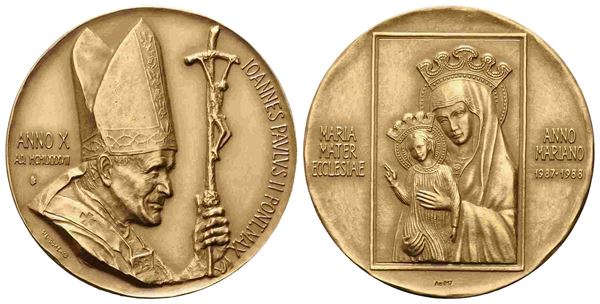 CITTA' DEL VATICANO. Giovanni Paolo II (1978-2005). Trittico di medaglie...