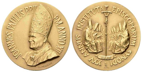 CITTA' DEL VATICANO. Giovanni Paolo II (1978-2005). Trittico di medaglie Anno X...  - Auction Monete e medaglie moderne Italiane ed Estere - Bertolami Fine Art - Casa d'Aste