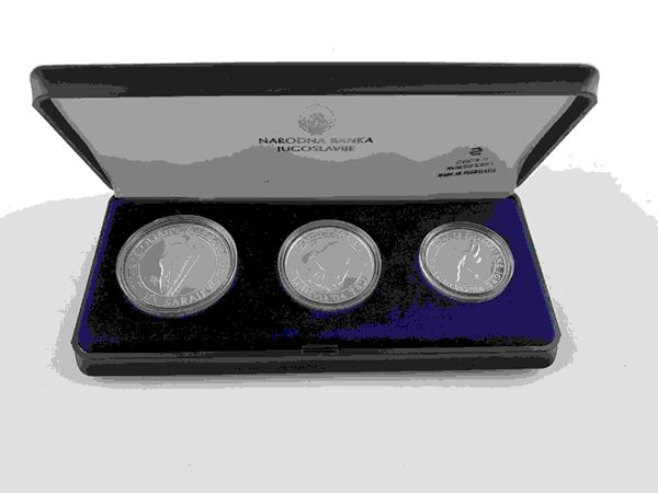 JUGOSLAVIA. Set Trittico delle Olimpiadi invernali di Sarajevo del 1984. Second...  - Auction Monete e medaglie moderne Italiane ed Estere - Bertolami Fine Art - Casa d'Aste