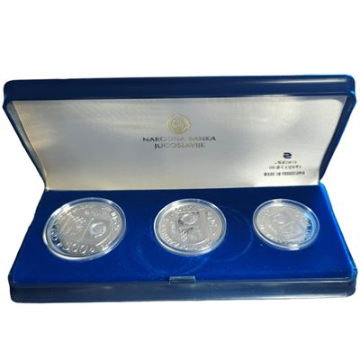 Jugoslavia. Set Trittico delle Olimpiadi Invernali di Sarajevo del 1984. Quinta Serie. Ag 925. 50...