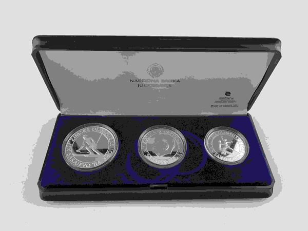 JUGOSLAVIA. Set Trittico delle Olimpiadi invernali di Sarajevo del 1984. Quinta...  - Auction Monete e medaglie moderne Italiane ed Estere - Bertolami Fine Art - Casa d'Aste