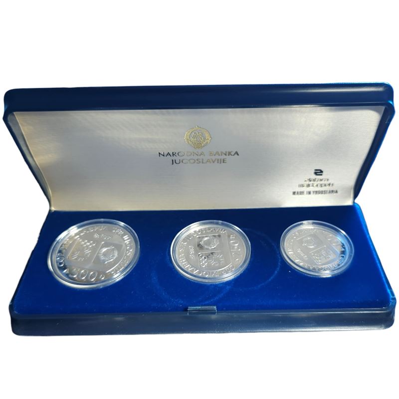 Jugoslavia. Set Trittico delle Olimpiadi Invernali di Sarajevo del 1984. Quinta Serie. Ag 925. 50...