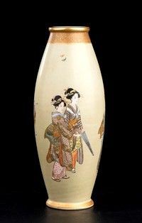 VASO IN CERAMICA &#8216;SATSUMA&#8217; CON DECORO A SMALTI POLICROMI E ORO : Giappone, periodo Meiji

A sezione circolare con ampiezza massima del diametro ...  - Auction Arte Asiatica e Tribale - Bertolami Fine Art - Casa d'Aste