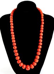 Collana in corallo Mediterraneo ed oro ...