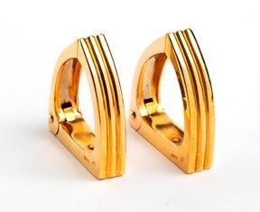 Paio di gemelli da polso in oro giallo - firmato CARTIER ...
