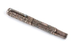 Aurora - Penna Stilografica in Argento, Pennino Oro 18k