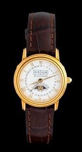 BLANCPAIN Villeret: orologio polso lady in oro con calendario completo, anni '9...  - Auction Gioielli, argenti, orologi, avori e cabinet de curiosités - Bertolami Fine Art - Casa d'Aste