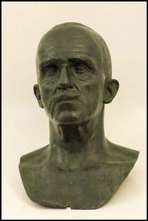 Testa in bronzo di Re  Vittorio Emanuele III