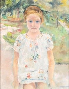 Primo Potenza (venezia, 1909 - 1983) - Ritratto di Annamaria di Marzio, 1935