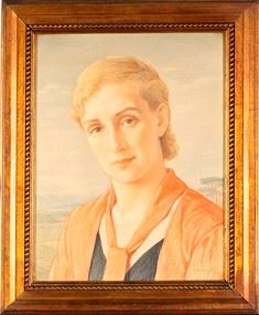 BORIS CHARALAMBOV GEORGIEV (Varna, 1888 - Roma, 1962)
 : Ritratto di Anna Kuliscioff Casotti, 1939  - Pastello su cartoncino, 46,5 x 35,2 cm  - Asta Dipinti, Disegni e Sculture dal XIX al XXI secolo e Collezione Cornelio Di Marzio - Bertolami Fine Art - Casa d'Aste