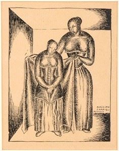 MASSIMO CAMPIGLI : Two women, 1922  - Lithography, 21 x 16,5 cm  - Auction Dipinti, Disegni e Sculture dal XIX al XXI secolo e Collezione Cornelio Di Marzio - Bertolami Fine Art - Casa d'Aste