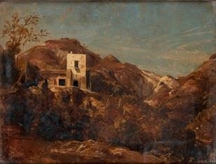 ANTON SMINCK VAN PITLOO  (Arnhem, 1790 &#8211; Napoli, 1837) - Mountain landscape