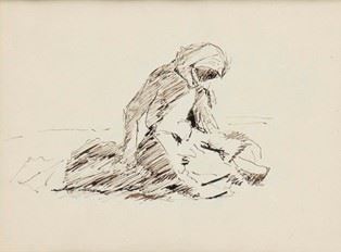Domenico Morelli - Donna Seduta