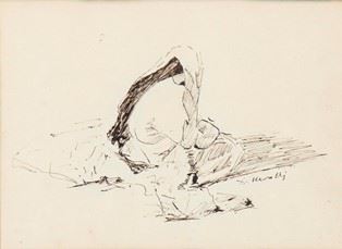 DOMENICO MORELLI (Napoli, 1823 - 1901) - Study for a lady